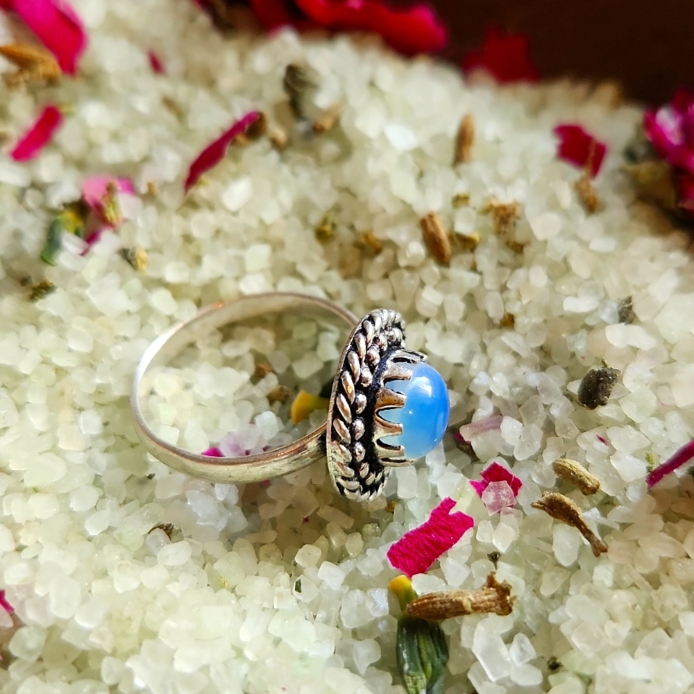 Opalite Sterling Silver Plated Ring - image 3